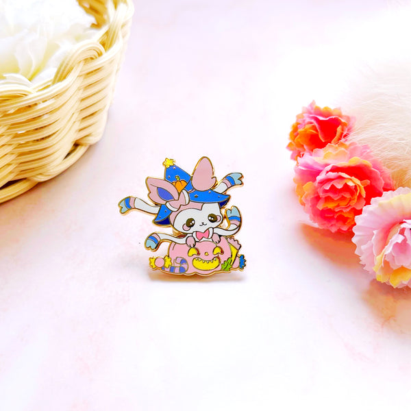 Halloween - Sylveon Pumpkin Enamel Pin