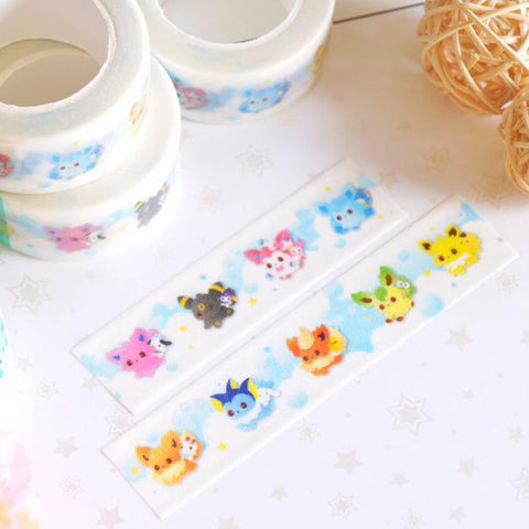 Eeveelution x Sanrio Glitter Washi Tape