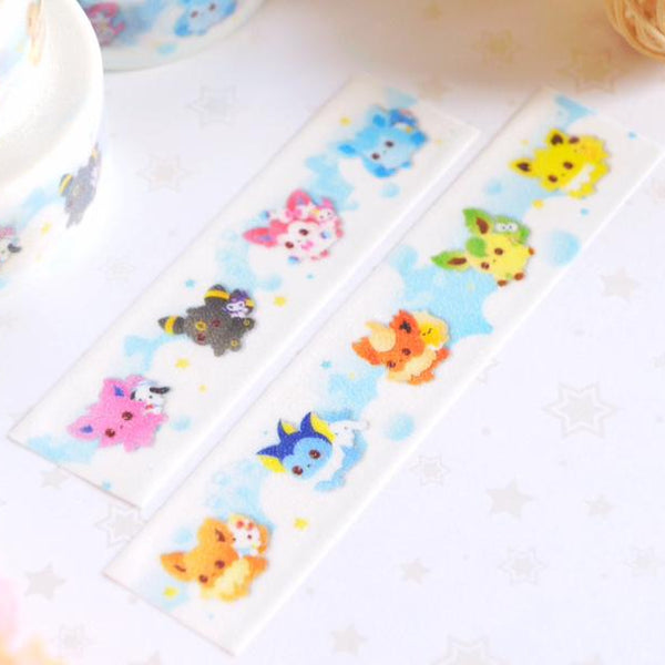 Eeveelution x Sanrio Glitter Washi Tape