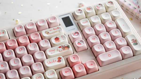 Autumn Puppy Keycap Set 141 Keys PBT | MOA Profile | Dye Sublimation | Cute Dog Keycaps | Cherry MX Compatible