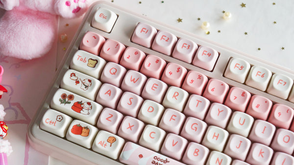 Autumn Puppy Keycap Set 141 Keys PBT | MOA Profile | Dye Sublimation | Cute Dog Keycaps | Cherry MX Compatible