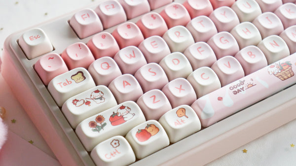 Autumn Puppy Keycap Set 141 Keys PBT | MOA Profile | Dye Sublimation | Cute Dog Keycaps | Cherry MX Compatible