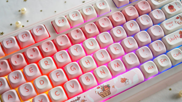 Autumn Puppy Keycap Set 141 Keys PBT | MOA Profile | Dye Sublimation | Cute Dog Keycaps | Cherry MX Compatible