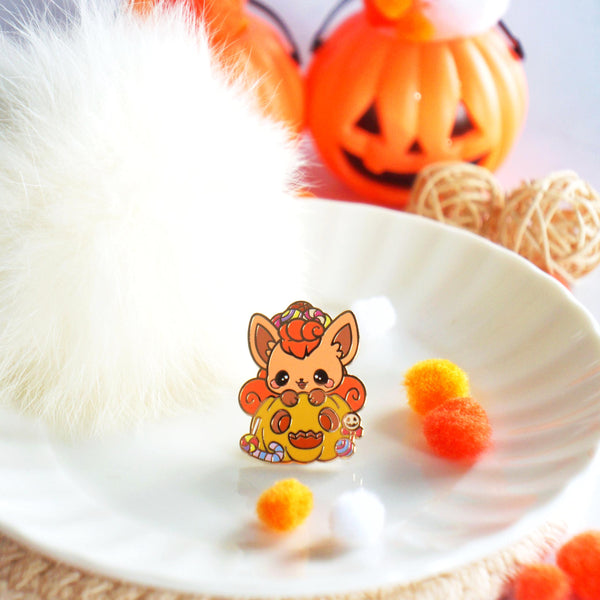 Halloween - Vulpix Pumpkin Enamel Pin