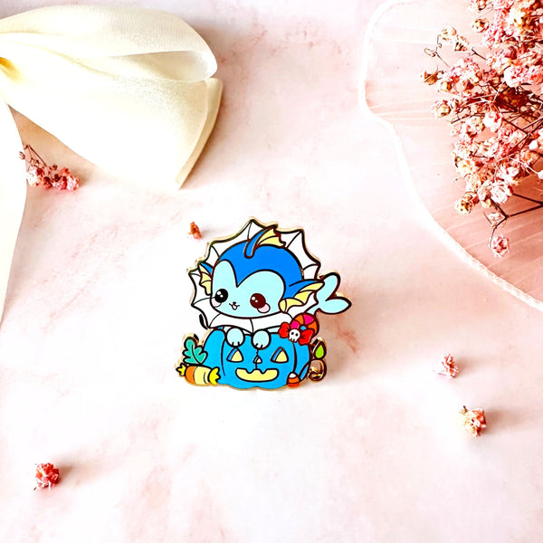 Halloween - Vaporeon Pumpkin Enamel Pin