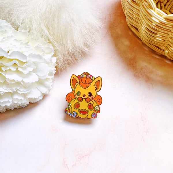 Halloween - Vulpix Pumpkin Enamel Pin