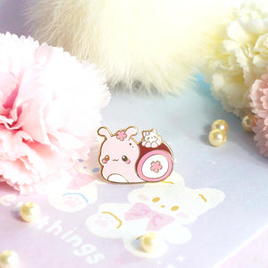 Snaily Cafe - Sakura Snail Enamel Pin