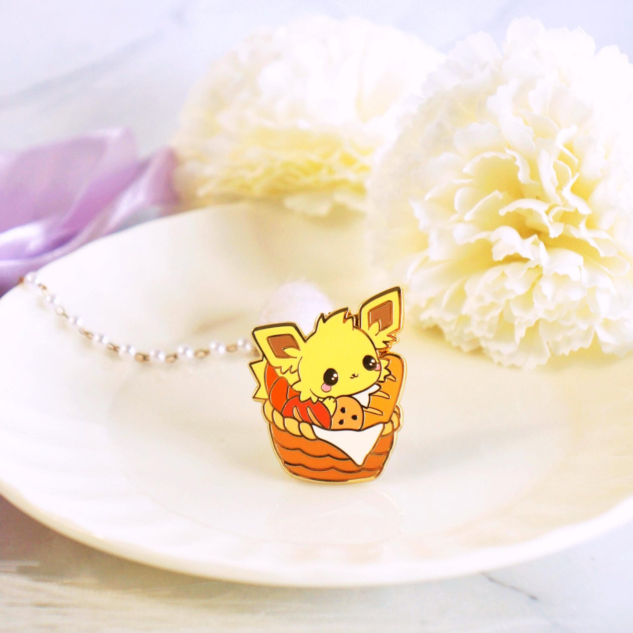 Eeveelution Feast -  Jolteon Bread Basket Enamel Pin