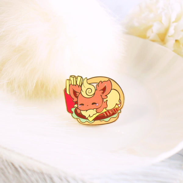 Eeveelution Feast -  Flareon Burger Enamel Pin