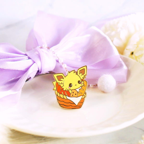 Eeveelution Feast -  Jolteon Bread Basket Enamel Pin