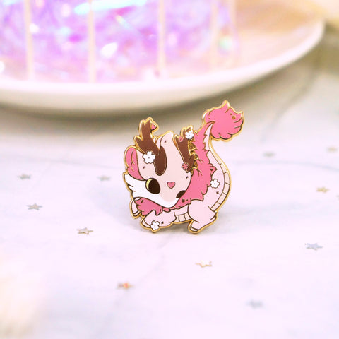 Elemental Dragon - Pink Sakura Dragon Enamel Pin