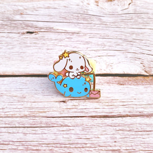 Bunny Whale Enamel Pin